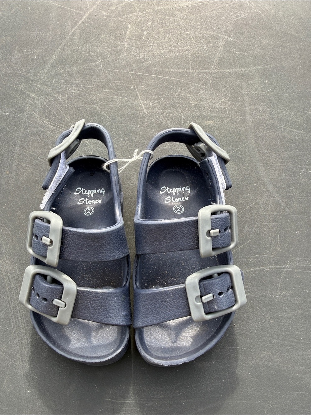 Stepping Stones Kids Navy Buckle Sandals
